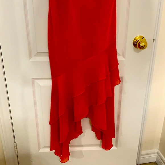 Coral asymmetrical slip dress - Picture 3 of 8